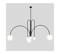 KUENCE Suspension, design danois postmoderne, éclairage de lustre géométrique pour centre commercial, salon, lustre LED, grande lampe suspendue, noir, S