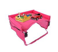 KUENG Tablette De Voyage Voiture Enfant Tablette Voiture Enfant Siège Arrière de Voiture Organisateur avec Plateau Voiture Bureau Voyage Plateau Red