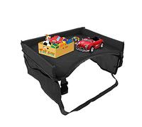 KUENG Tablette De Voyage Voiture Enfant Tablette Voiture Enfant Siège Arrière de Voiture Organisateur avec Plateau Voiture Bureau Voyage Plateau Black