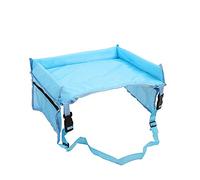 KUENG Tablette De Voyage Voiture Enfant Tablette Voiture Enfant Siège Arrière de Voiture Organisateur avec Plateau Voiture Bureau Voyage Plateau Blue