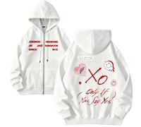 kueodao OnlyIfYouSay Mode Zip-up À Capuche Romance:Untold Sweatshirts Vêtements D'extérieur Chauds Hommes Sweat for Femme(White,S)