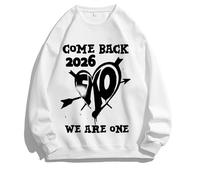 kueodao Sweat-Shirts À Col Rond À La Mode, WE-are-One Come Back 2026, Cadeaux À Manches Longues for Hommes Et Femmes(White,L)