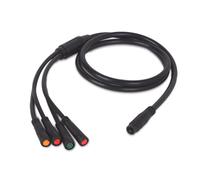 Kueohse 1 à 4 Harnais de Câblage Principal Étanche pour Écran LCD de Poignée de Gaz pour Vélo Électrique avec Connecteur Étanche pour Frein