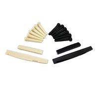 Kueohse 1 Jeux De Broches De Pont En ABS Noir Et De PiÈCes De Rechange Pour Selle Et ÉCrou Pour Guitare Acoustique