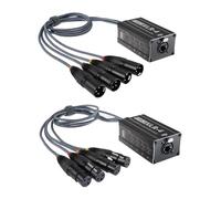 Kueohse 1 Paire XLR Mâle/ 4 Canaux Serpent 3 Broches XLR/vers Cat5/Cat6 Ethernet Extender Noir