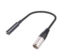 Kueohse 1 PCS 3 Broches Mâle vers Prise 6,35 mm Cordon Audio XLR Mâle vers Câble Audio Microphone 6,35 mm