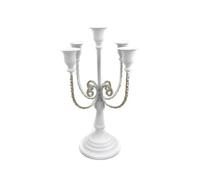 Kueohse 1 PCS Candélabre Vintage Candélabre Vintage Table Décor de Fête de Mariage Décor, Blanc