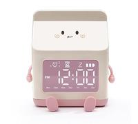 Kueohse 1 PCS Carton de Lait Réveil Vent Carton de Lait Électronique LED Horloge Intelligente Chambre Chevet Dortoir Étudiant Horloge Rose