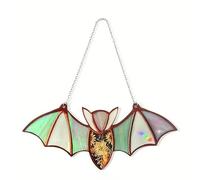 Kueohse 1 Pièce Halloween Chauve-Souris Vitrail Fenêtre Suspendue Acrylique Mur Art Décoration Ghostss Festival Coloré C