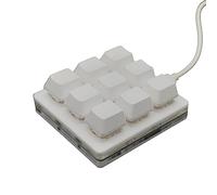 Kueohse 1 Pièce Mini Clavier Mécanique à 9 Touches Sélectionner Tout Copier Coller Touche de Raccourci Personnalisée Mot de Passe à Une Touche Mécanique OSU Clavier en Plastique à Rouge