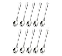 Kueohse 10 Cuillères à Condiments en Acier Inoxydable, Mini Cuillères de 7,6 cm, Mignonnes Petites Cuillères Argentées pour Pots D'Épices en Poudre