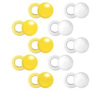 Kueohse 10 Paires D'Aimants pour Dossards Course, Clips Magnétiques pour Dossards Course, Clips Dossards Marathon, Boucles pour Dossards Course, Attaches pour Dossards, Jaunes et Blanches