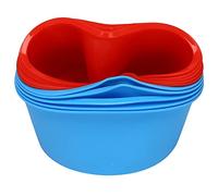 Kueohse 10 PièCes Moule à Gâteau en Silicone pour la Saint-Valentin Moule de Cuisson Rond de 4 Pouces Moule de Cuisson en Silicone Moule de Cuisson en Silicone Rouge, Bleu