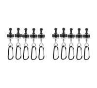 Kueohse 10 Pièces Mousqueton Magnétique Porte-Clés Camping Snap Clip D Type Boucle de Verrouillage Extérieure Auvent Boucle Suspendue Crochet Fermoirs