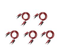 Kueohse 10 Pièces Multi-Mètre Fils de Test Câble Cavalier Ligne Sécurité 4mm Fiche Banane Outil de Test Rétractable Rouge Noir