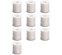 Kueohse 10 Rouleau 200 Pieds/61 Mètres Mèche de Bougie Blanche Mèche de Bougie en Coton Tissée pour la Fabrication de Bougies à Bricoler Soi-Même Matériau Noyau de Cire sans Fumée