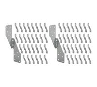 Kueohse 100 Pièces Strong-Tie H2.5A, Attache Ouragan Robuste en Acier Galvanisé à Chaud, Sangles Ouragan Fermes/Attaches de Chevrons