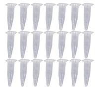 Kueohse 100Pcs Bouchon 42X11Mm Instantané en Plastique De Fiole De Centrifugeuse De Tube À Essai De Laboratoire De 1.5Ml Mini Clair