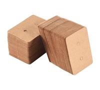 Kueohse 100Pcs Boucles d'oreilles Vierges Goujons Tags Carte D'Affichage de Papier Suspendus Brun