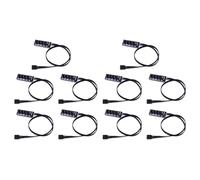 Kueohse 10pièces 40 cm 1 à 5 4 Broches TX4 PWM Ventilateur CPU HUB Répartiteur Boîtier PC Chasis Refroidisseur Câble D'Extension Adaptateur Contrôleur