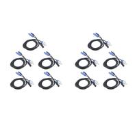 Kueohse 10X Câble Powercon Combinaison de Prise Powercon et de Ligne de Signal XLR pour Le Transit du Signal de Connexion d'alimentation Lumineuse (A)