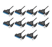 Kueohse 10X Câble USB Sata Adaptateur Sata 3 vers USB 3.0 Câble Adaptateur USB Sata Prise en Charge du Disque Dur Ssd HDD 2,5 Pouces