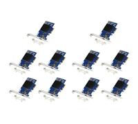 Kueohse 10X Carte Réseau PCI-E PCI-E X4 Adaptateur de Carte Réseau Serveur Gigabit 10G à Port AQC107 Ethernet NIC pour Ordinateur de Bureau