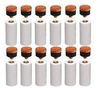 Kueohse 12 Ensembles D'Embouts de Queue de Billard de 12 MM Embouts de Remplacement de Vis en Laiton avec Virole de Queue de Billard pour Queues de Billard