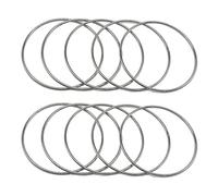 Kueohse 12 PièCes 4 Pouces Anneaux en MéTal Argenté Anneaux en Macramé pour Attrape-RêVes, Macramé et Bricolage