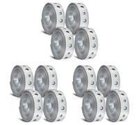 Kueohse 12 Pièces de Sangles de Suspension Galvanisées, Cerclage Métallique avec Trous, Cintre de Tuyau pour Supports de Tuyaux Suspendus, 10 Pieds