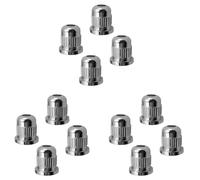 Kueohse 12 Pièces Séries Embouts de Fixation pour Guitare Basse Électrique pour Corps de Basse Universel, Argent
