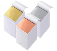 Kueohse 1200 Feuilles de Feuille d'or 3 Couleurs Feuilles d'or D'Imitation Papier de Feuille d'or pour Arts et Décoration, Artisanat D'Ongles, Travail Soigné et