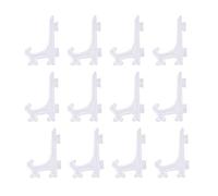 Kueohse 12Pcs Chevalets en Plastique De 3 Pouces Ou Porte-Assiettes Affichage Assiette À Dîner (Transparent)