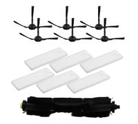 Kueohse 13 PièCes SéRies Rouleau Brosse Filtre CôTé Brosse PièCes de Rechange pour Qihoo 360 S10 X100 Max Robot Aspirateur