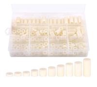 Kueohse 150 Pièces M6X3-M6X25mm Kit D'Assortiment D'Entretoises Rondes en ABS Blanc pour Colonne Creuse Isolante pour Carte PCB