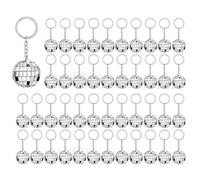 Kueohse 150 Pièces Mini Boule Disco Porte-Clés, Miroir Boule Disco en Vrac Porte-Clés Cadeaux de Fête pour Les Fournitures de Fête Disco des Années 70 et 80