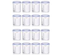 Kueohse 16 Ensembles de Récipients de Peinture avec Boule de Mélange en Acier Inoxydable, Gobelets de Peinture de Retouche avec Couvercles, Récipients de Stockage de Peinture (800 ML)