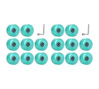 Kueohse 16 Pièces 58Mmx32Mm, 82A Roues de Patin à roulettes Quad Extérieur/Intérieur, Remplacement de Roues en PU Accessoires de Patinage à Double Rangée