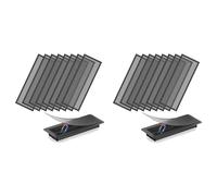 Kueohse 16x Couvercles D'Aération de Sol, 4 X 12 Pouces, Couvercles D'Aération Magnétiques, Filtre D'Aération en, Couvercles D'Aération de Registre de Sol pour Sol de Maison, B