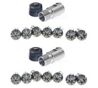 Kueohse 2 Ensemble C25 ER20 14Mm + 7 Pièces Séries 3-12Mm Pince Mandrin Arbre Moteur Tige D'Extension Broche Pince Tour Outils Support