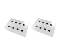 Kueohse 2 Pièce de Patins de Souris en Verre, Coussinets de Pieds Universels à Petits Points Ronds, Tapis de Souris DIY pour Souris de Esports Couleur: A