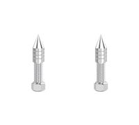 Kueohse 2 Pièce de Pointes de Haut-Parleur en Acier Inoxydable pour Amplificateur Audio HiFi, Caisson de Basses, Support D'Isolation, Cône de Pied, Hauteur Réglable M6