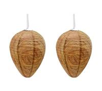 Kueohse 2 Pièces Nid de Guêpe Leurre Ruche Guêpe Abeille à Miel Guêpe Frelon Spirale Tissu Lanterne en Papier Suspendu Lecteur Piège à Ruche