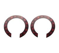 Kueohse 2 Pièces Séries Soundhole Rosette Sticker Decal avec Motif Rouge pour Acoustique Classique Pièces de Rechange