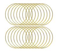 Kueohse 20 Anneaux Attrape-Rêves en Métal de 10,2 cm pour Loisirs Créatifs, Couronnes, Macramé, Créations pour Loisirs Créatifs