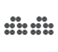 Kueohse 20 Pièces 6Ω 30W Noir Haut-Parleur de Tweeter à Dôme Souple en Film de Soie