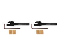 Kueohse 20 Pieces Mgmn200 Carbure Inserts Lames Dorees + 2 Pc Mgehr Barre D'Alesage Du Porte-Outil de Tournage 1010-2 avec Cle