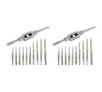 Kueohse 20 Pièces Micro-Taps Bit Petite Main Filetage Tarauds M1-M3.5 HSS Mini Bouchon Métrique Vis Taraud Perceuse Outil de Taraudage