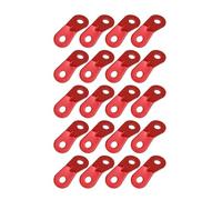 Kueohse 20 Pièces Tendeur de Corde en Alliage D'Aluminium Ajusteur de Cordon de Hauban de Double Trous Boucle de de Corde à Vent Piquets de Ultralégers Installation Facile