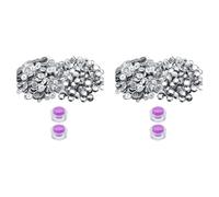 Kueohse 200 Ensembles de Boutons de Couverture Kit avec Outils Taille Boutons pour Couvrir les Boutons Auto-Couverture Bricolage Tissu Tissu Boutons de Couverture 0,59 Pouces